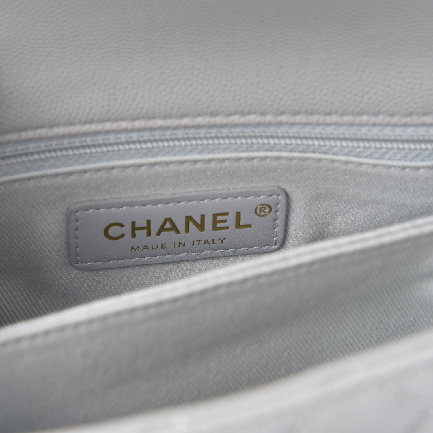 Chanel Caviar Quilted Mini Coco Handle Flap Light Grey 7 of 10