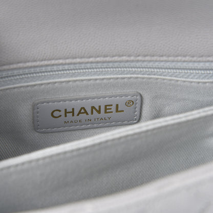 Chanel Caviar Quilted Mini Coco Handle Flap Light Grey 7 of 10