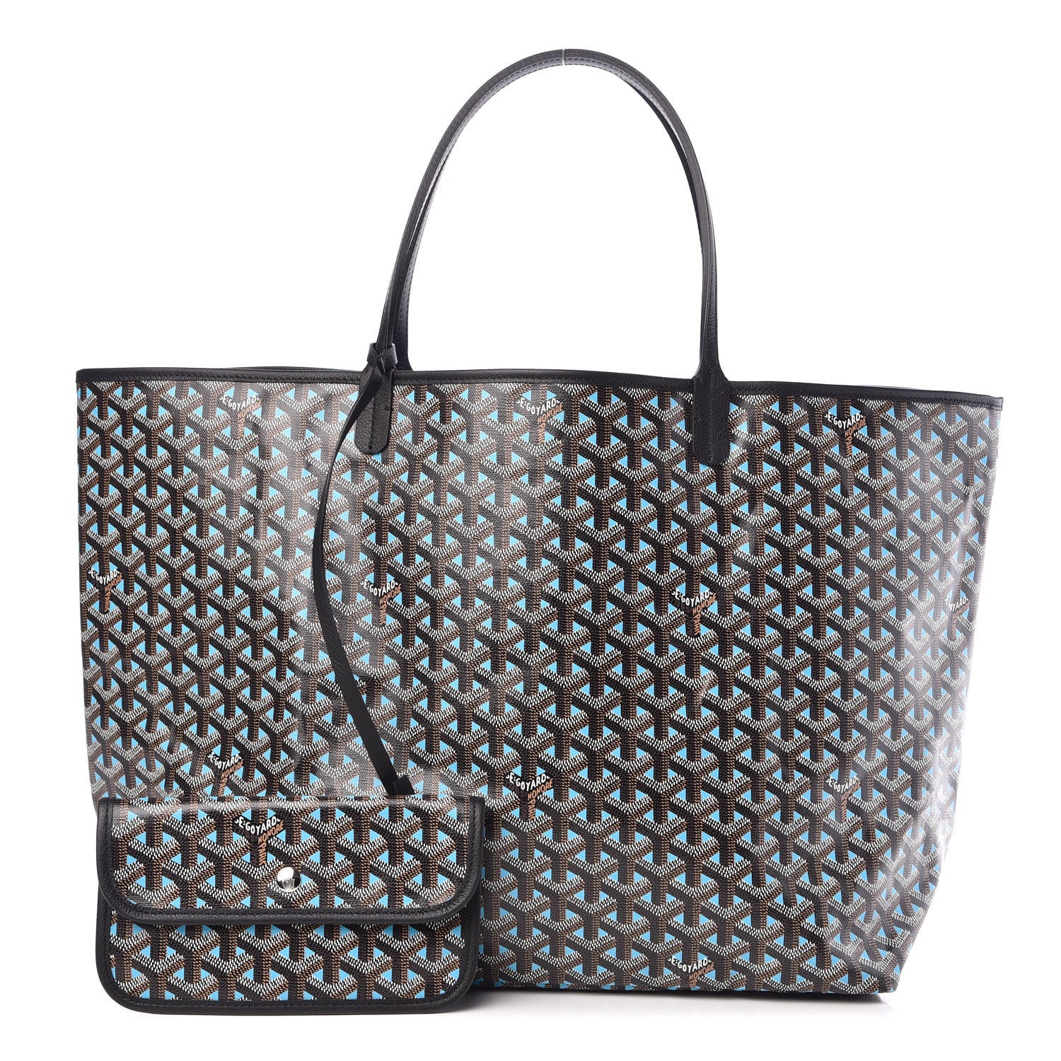 Goyard Goyardine Saint Louis Claire Voie GM Black Blue 1 of 11