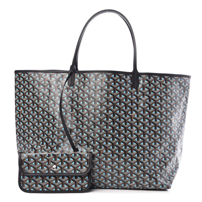 Goyard Goyardine Saint Louis Claire Voie GM Black Blue 1 of 11