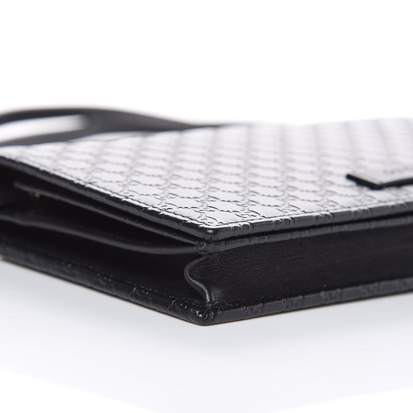 Microguccissima Crossbody Wallet Black