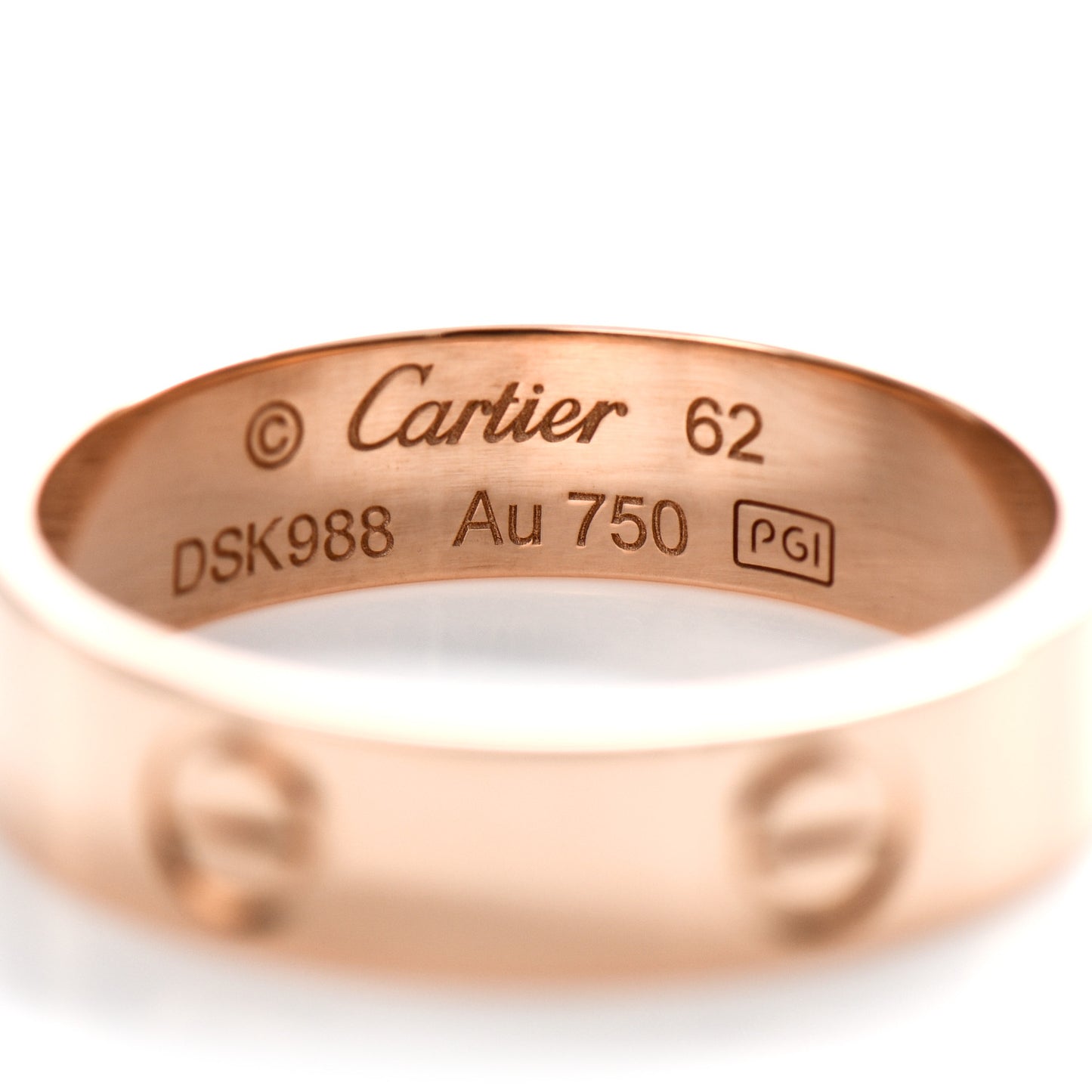 18K Pink Gold 5.5mm LOVE Ring 62 10
