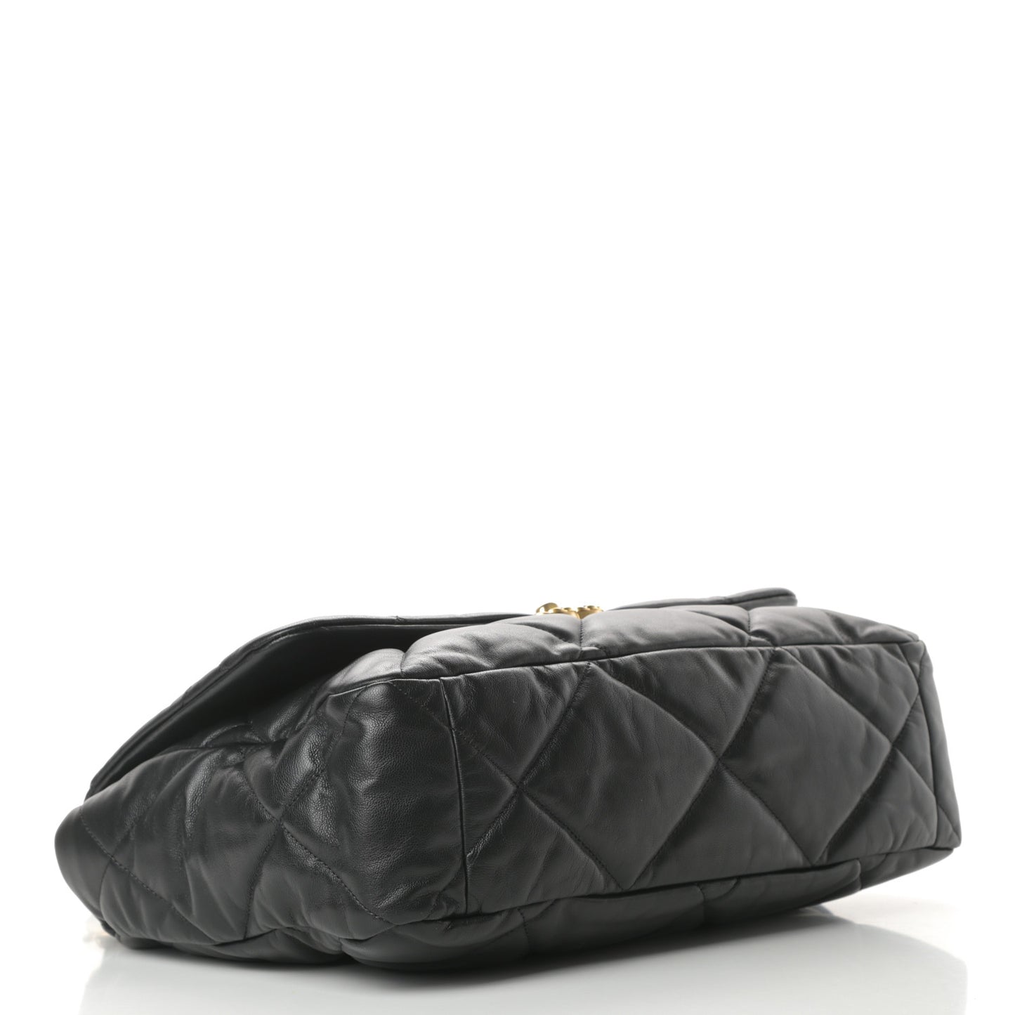 Goatskin Quilted Maxi Chanel 19 Flap Black