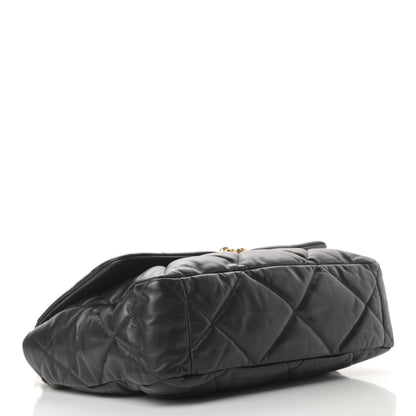 Chanel Goatskin Quilted Maxi Chanel 19 Flap Black 4 of 11