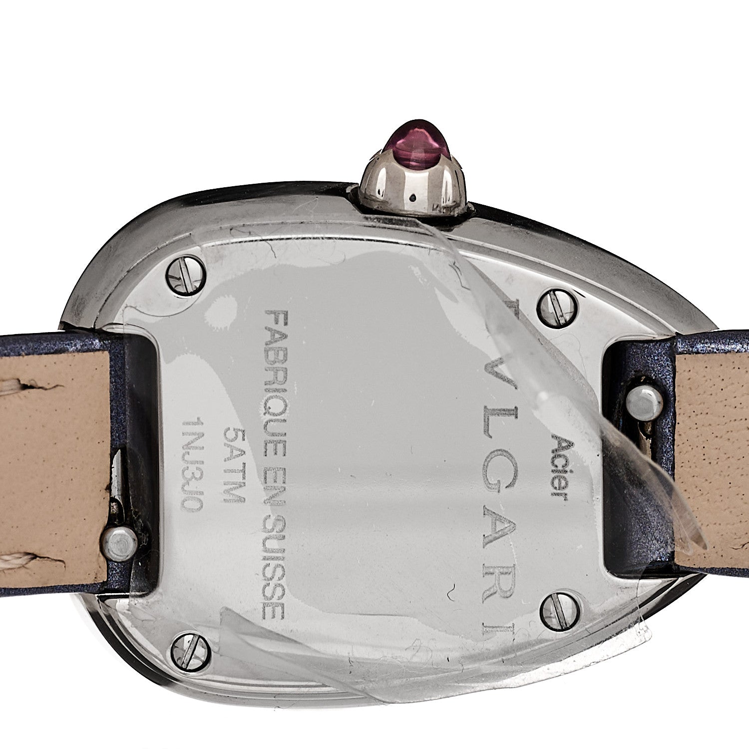 Bulgari Stainless Steel Patent Diamond Bezel 20mm Serpenti Double Wrap Quartz Watch Blue 4 of 7