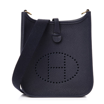 Hermes Taurillon Clemence Amazone Evelyne TPM Bleu Nuit Bleu Indigo 1 of 11