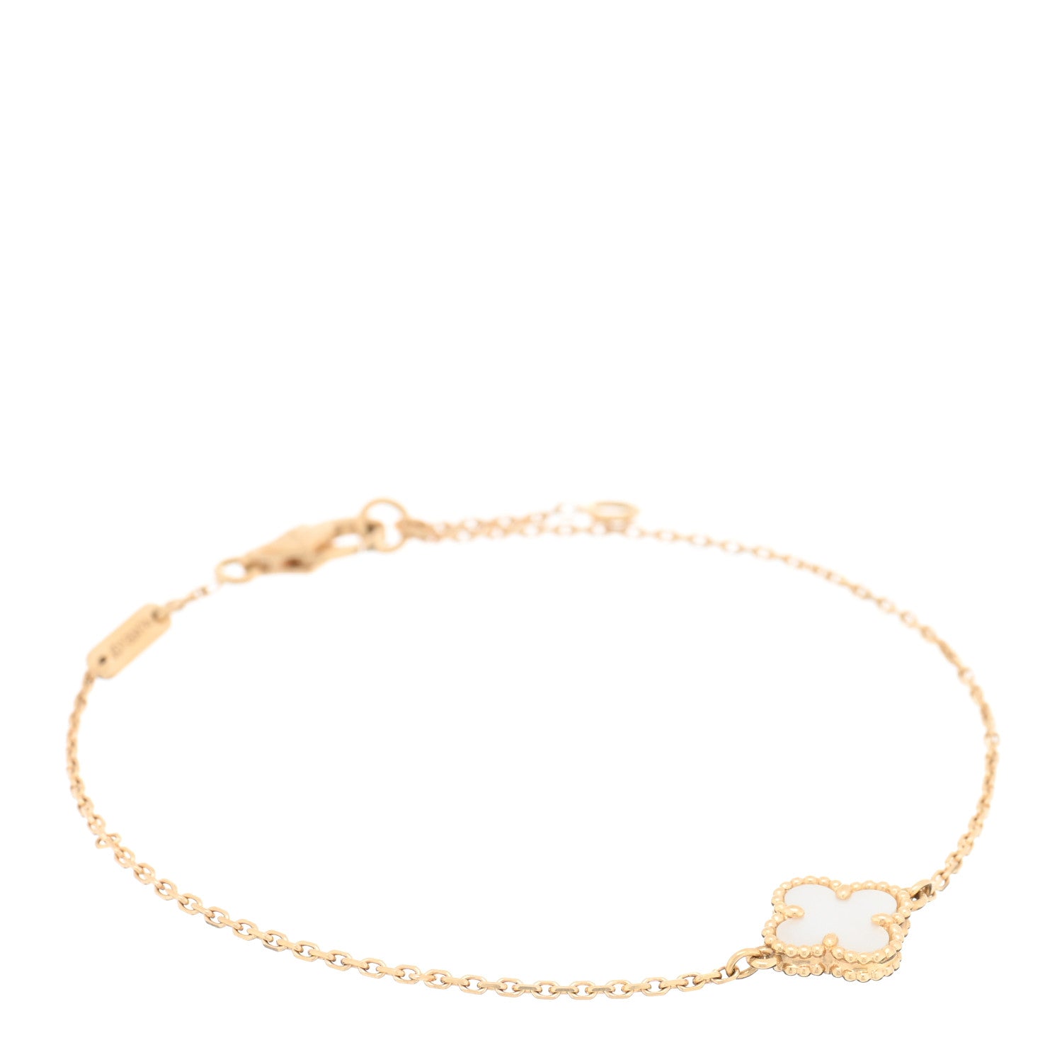 Van Cleef & Arpels 18K Yellow Gold Mother of Pearl Sweet Alhambra Bracelet 1 of 4