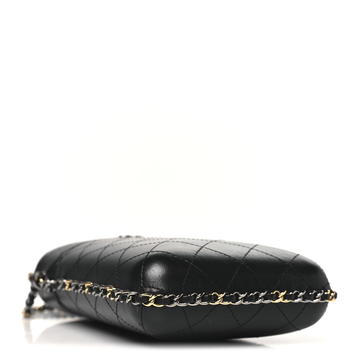 Chanel Lambskin Quilted Chain Around Phone Holder Black 4 of 10