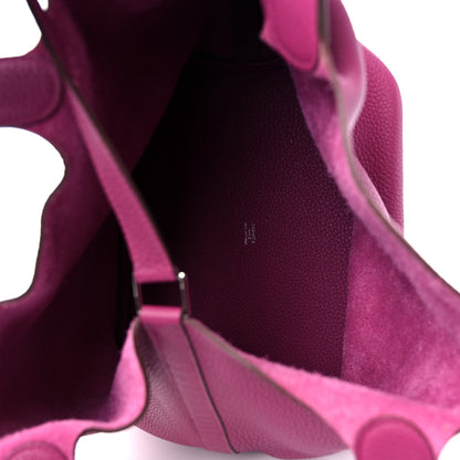 Hermes Taurillon Clemence Picotin Lock 26 GM Cyclamen 5 of 12