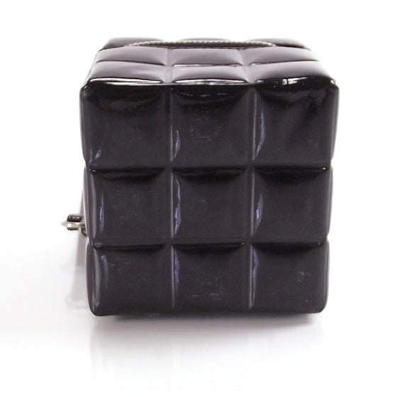 Patent Camelia Rubiks Cube Wristlet Black