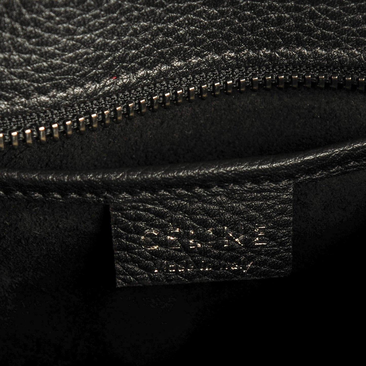 Drummed Calfskin Nano Luggage Black