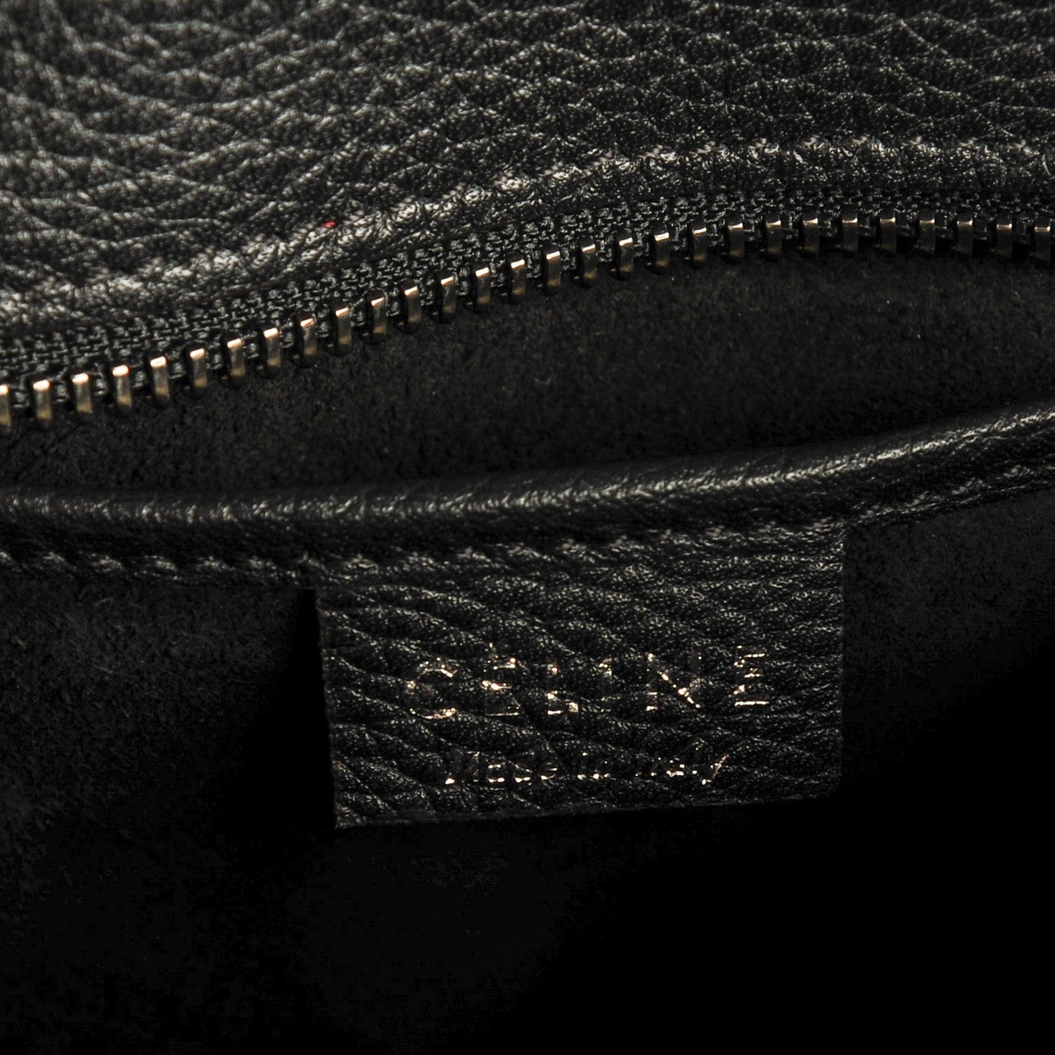 Celine Drummed Calfskin Nano Luggage Black 6 of 7