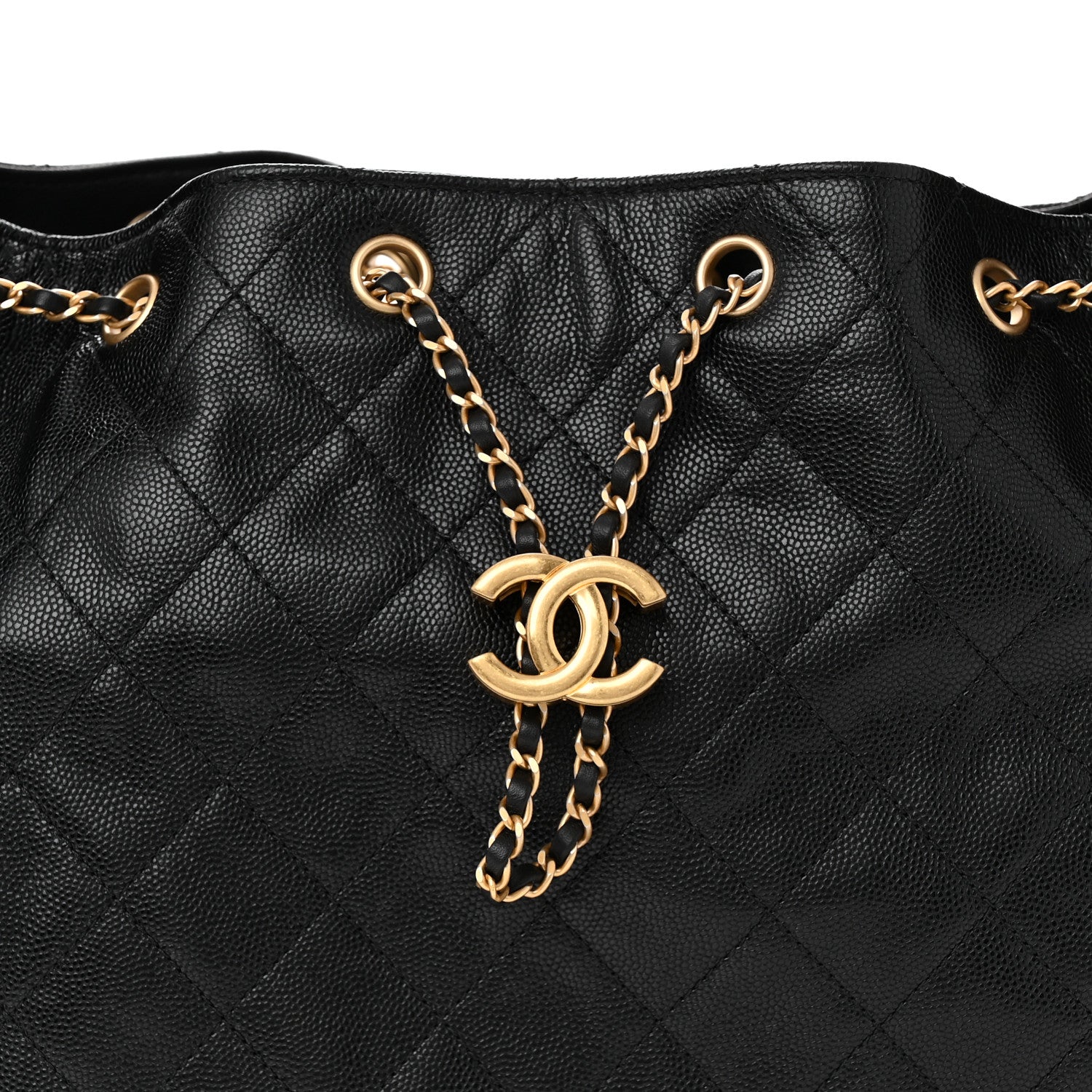Chanel Caviar Quilted Medium Chanel 25 Handbag Black 9 of 11