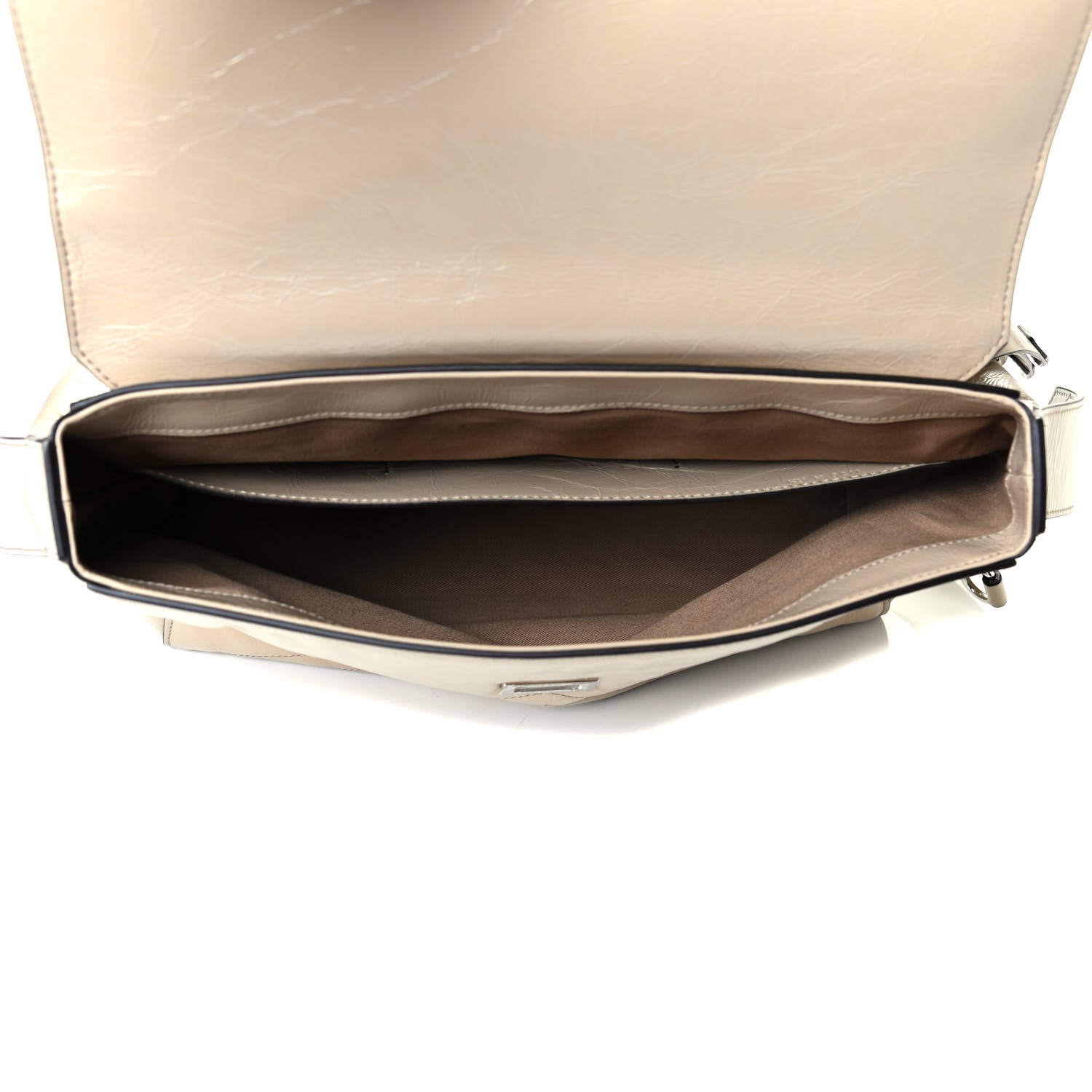Givenchy Creased Patent Calfskin Medium ID Flap Beige 4 of 6