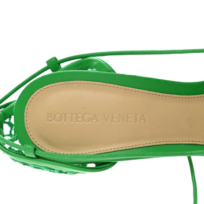 Bottega Veneta Mesh Nappa Stretch Ankle Tie 90mm Sandals 38 Grass 6 of 7
