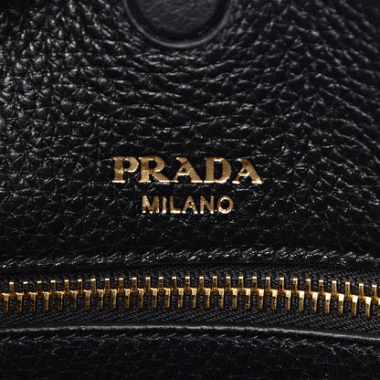 Prada Vitello Daino Pocket Shopping Tote Black 6 of 10