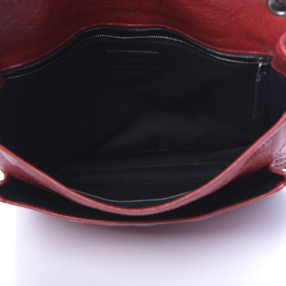 Saint Laurent Crinkled Calfskin Matelasse Monogram Large Niki Chain Satchel Rouge Eros 5 of 9