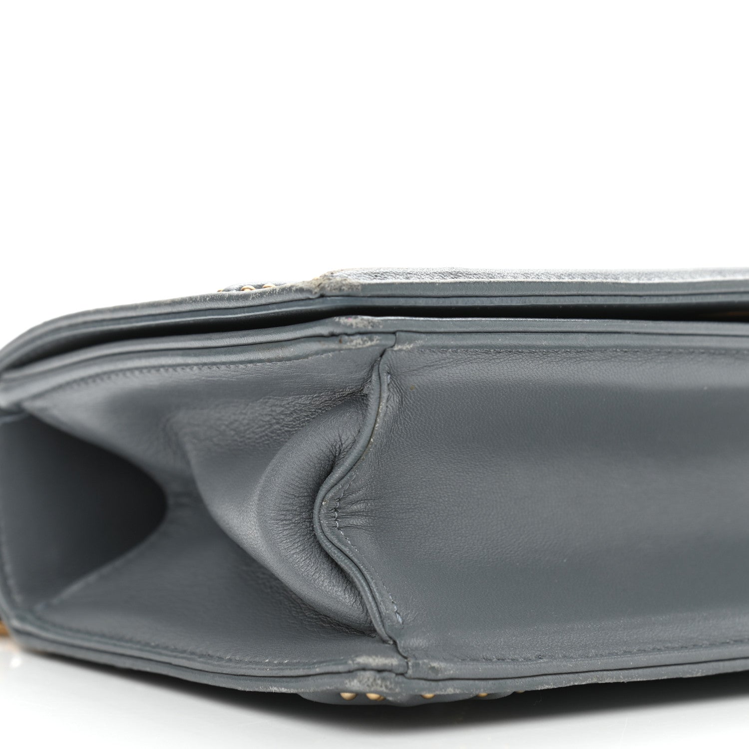 Christian Dior Calfskin Studded Small Diorama Flap Bag Grey 8 of 13