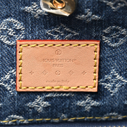 Louis Vuitton Monogram Denim CarryAll MM Blue 7 of 10