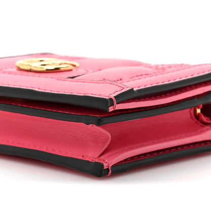Gucci Calfskin GG Matelasse Card Case Wallet Rhodamine Pink 10 of 11