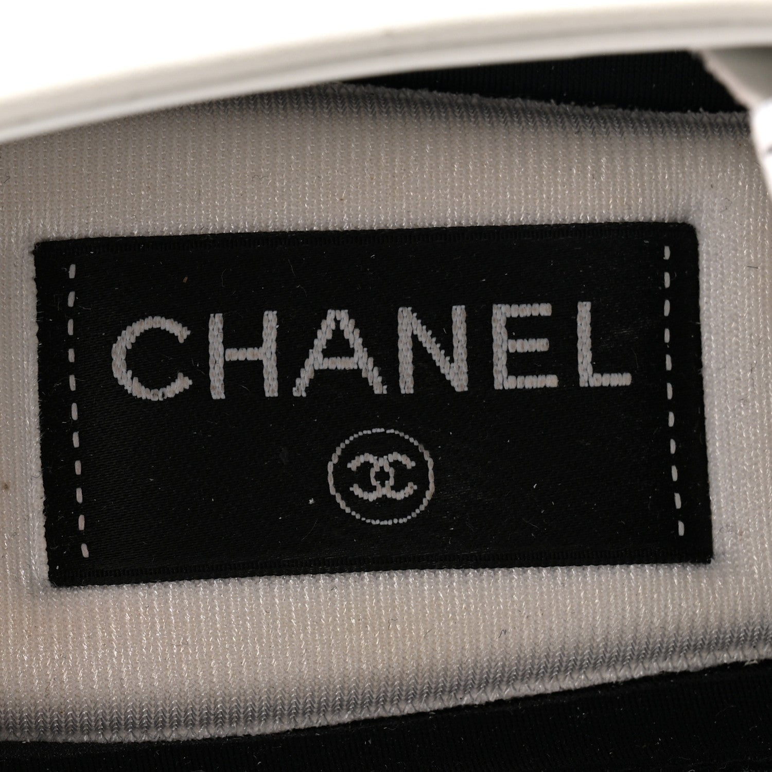 Chanel Calfskin Embossed Suede Womens CC Sneakers 38 Black White 13 of 20