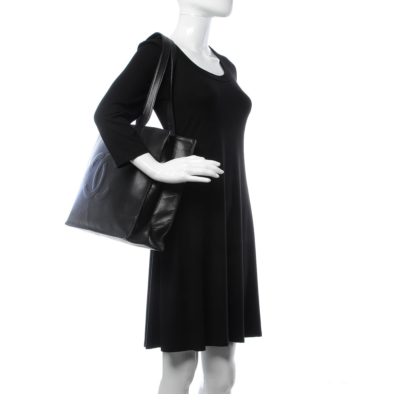Chanel Caviar CC Tote Black 2 of 12
