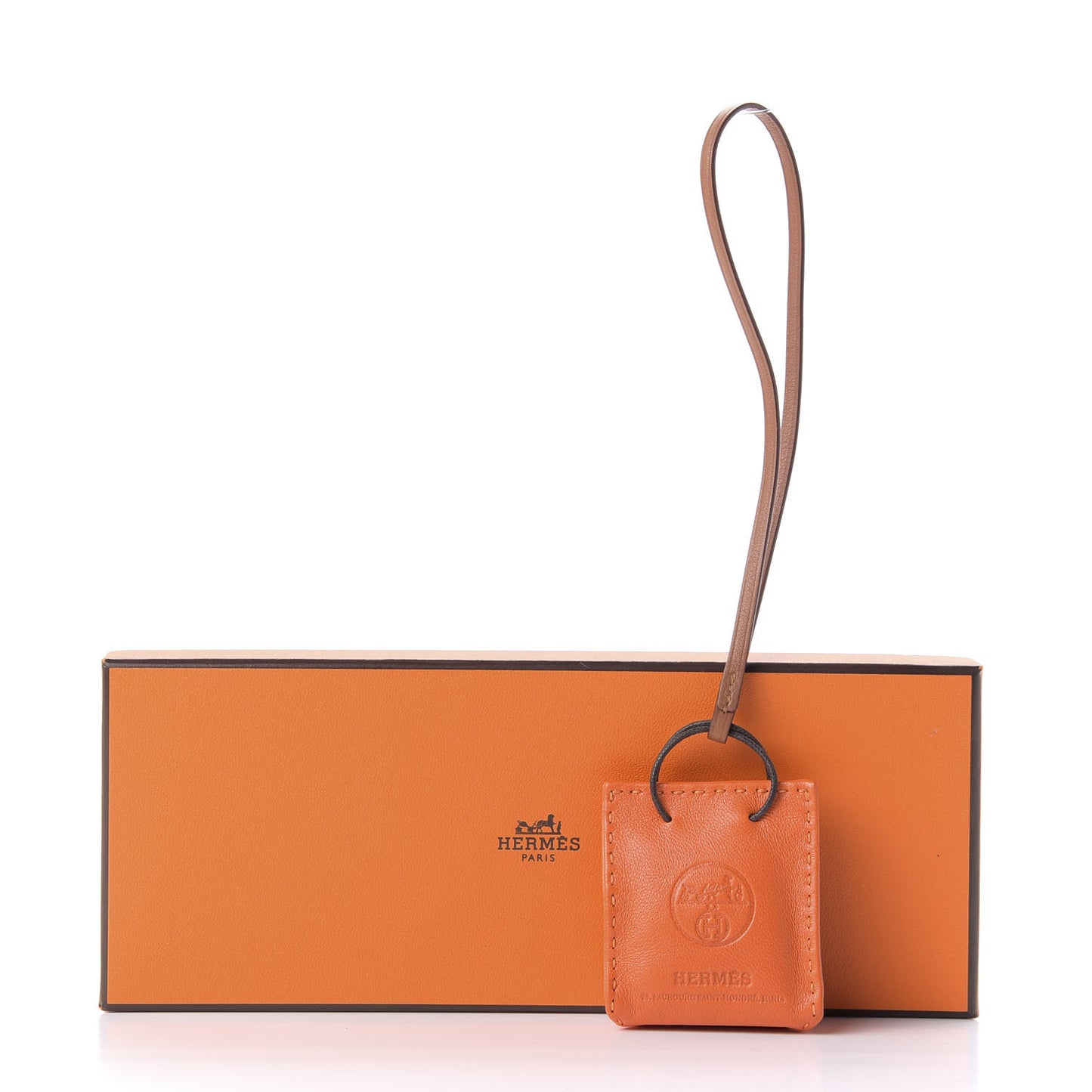 Milo Lambskin Swift Shopping Bag Charm Feu Gold