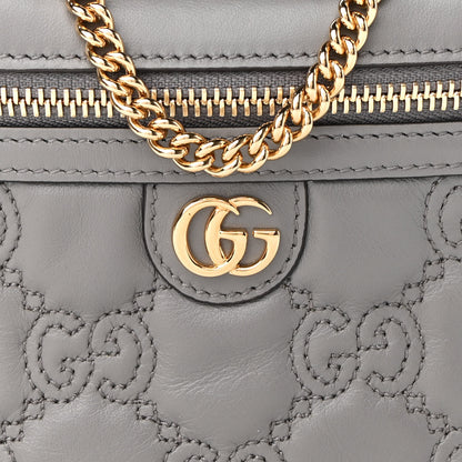 Gucci Calfskin GG Matelasse Mini Top Handle Bag Dusty Grey 7 of 9
