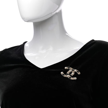 Chanel Pearl CC Brooch Black Gold 2 of 4