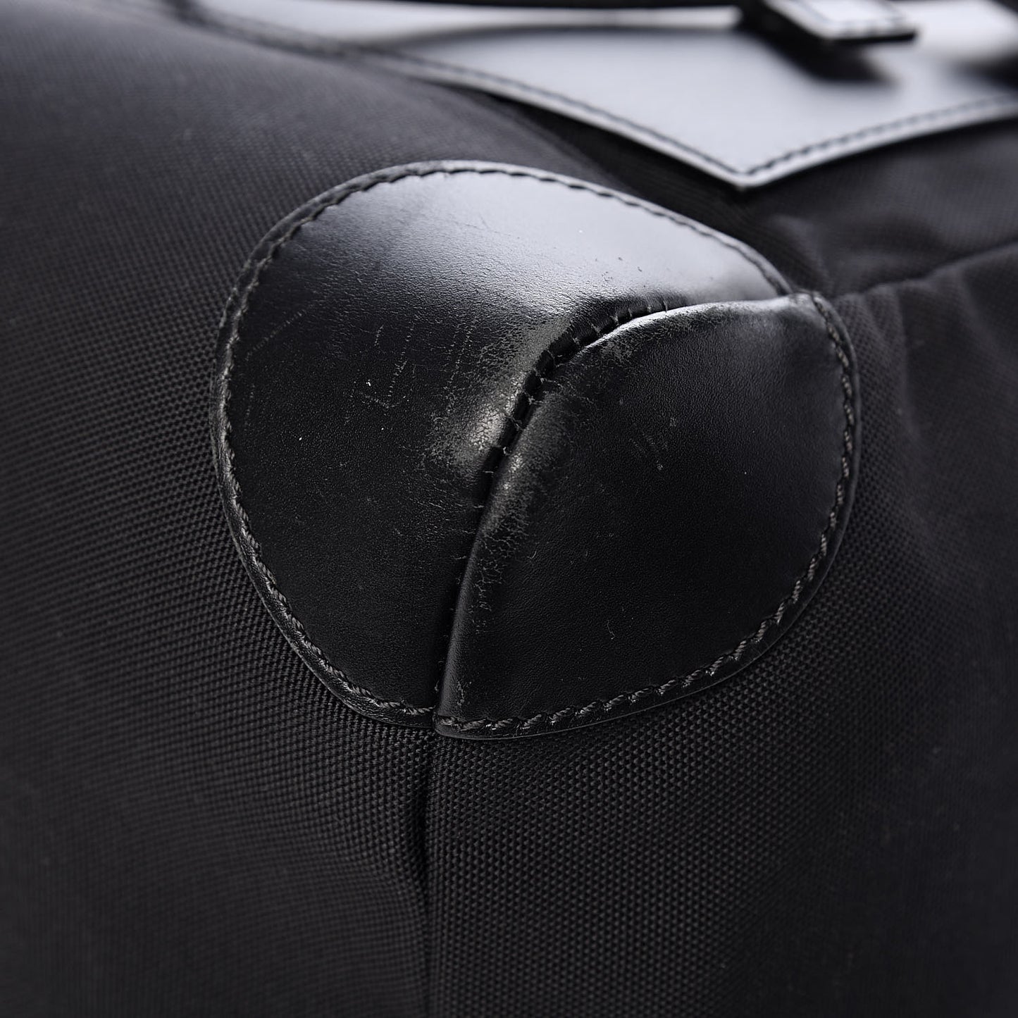 Nylon Calfskin Rider Backpack Black