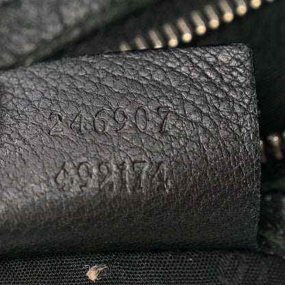 Gucci Pebbled Calfskin Medium New Jackie Shoulder Bag Black 7 of 14