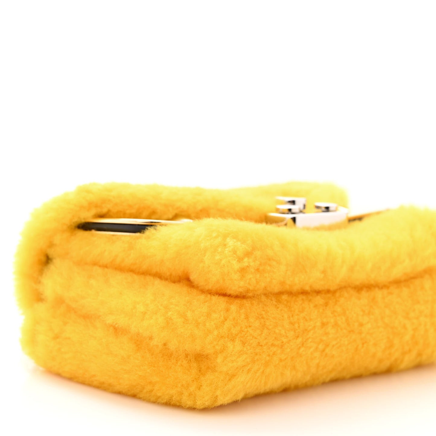Shearling Glazed Fabric FF1974 Monster Eyes Small Bag Bug Chain Bag Narciso Tobacco Moro