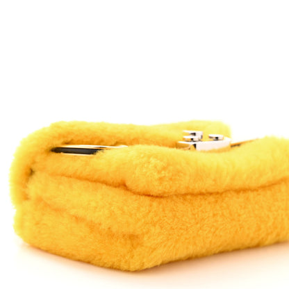 Fendi Shearling Glazed Fabric FF1974 Monster Eyes Small Bag Bug Chain Bag Narciso Tobacco Moro 9 of 10