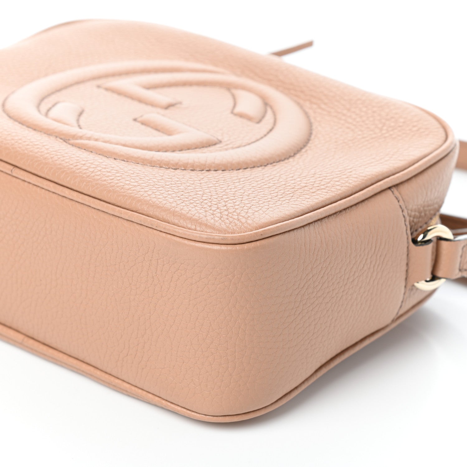 Gucci Pebbled Calfskin Small Soho Disco Bag Camelia 9 of 9
