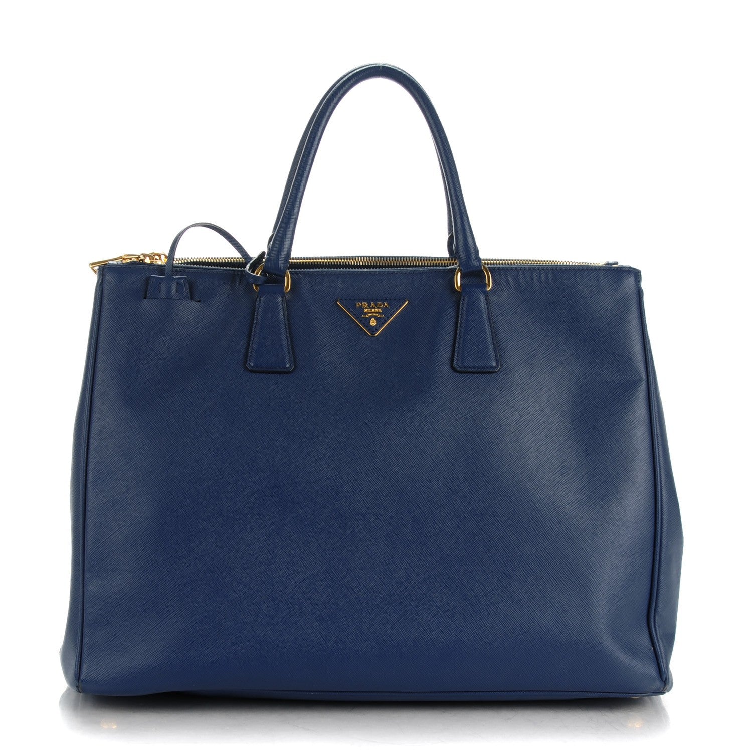 Prada Saffiano Lux Extra Large Galleria Double Zip Tote Bluette 1 of 10