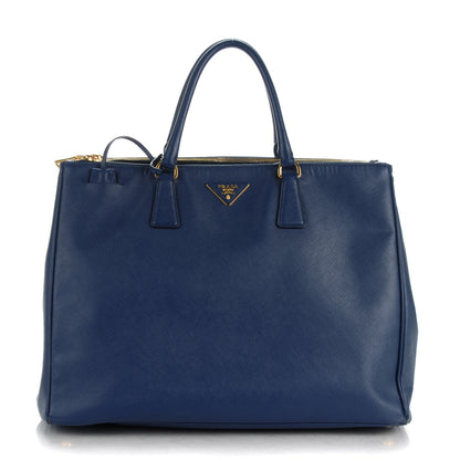 Prada Saffiano Lux Extra Large Galleria Double Zip Tote Bluette 1 of 10