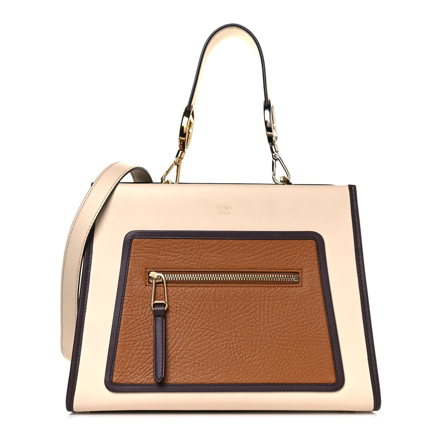 Vitello Century Normand F is Fendi Small Runaway Satchel Camelia Caramello Moresco