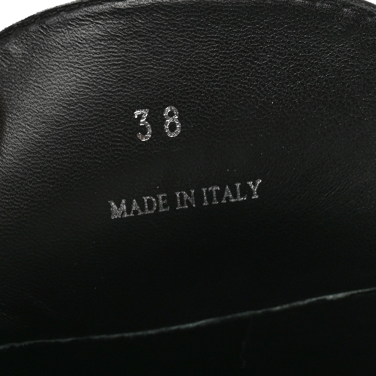 Natural Calfskin Metal Triangle Logo 45mm Clogs 38 Black