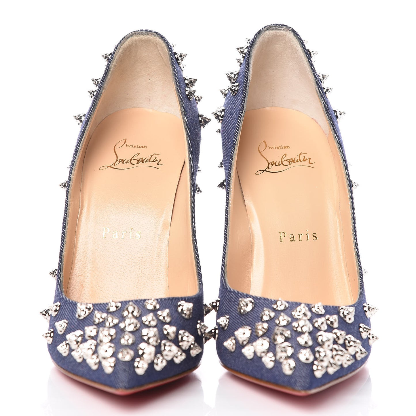Denim Studded Aimantaclou 100 Pumps 36 Blue Silver