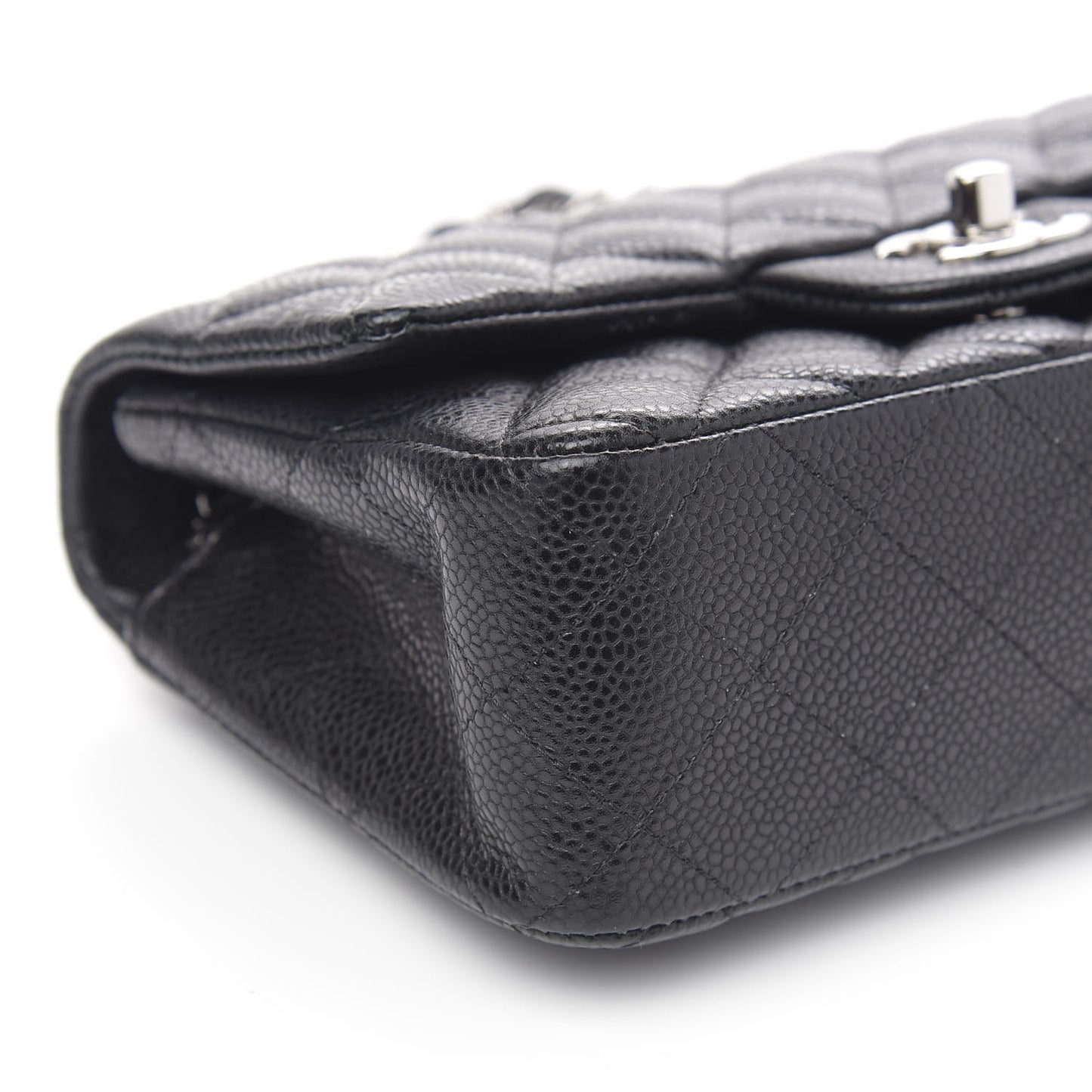 Caviar Quilted Mini Rectangular Flap Black