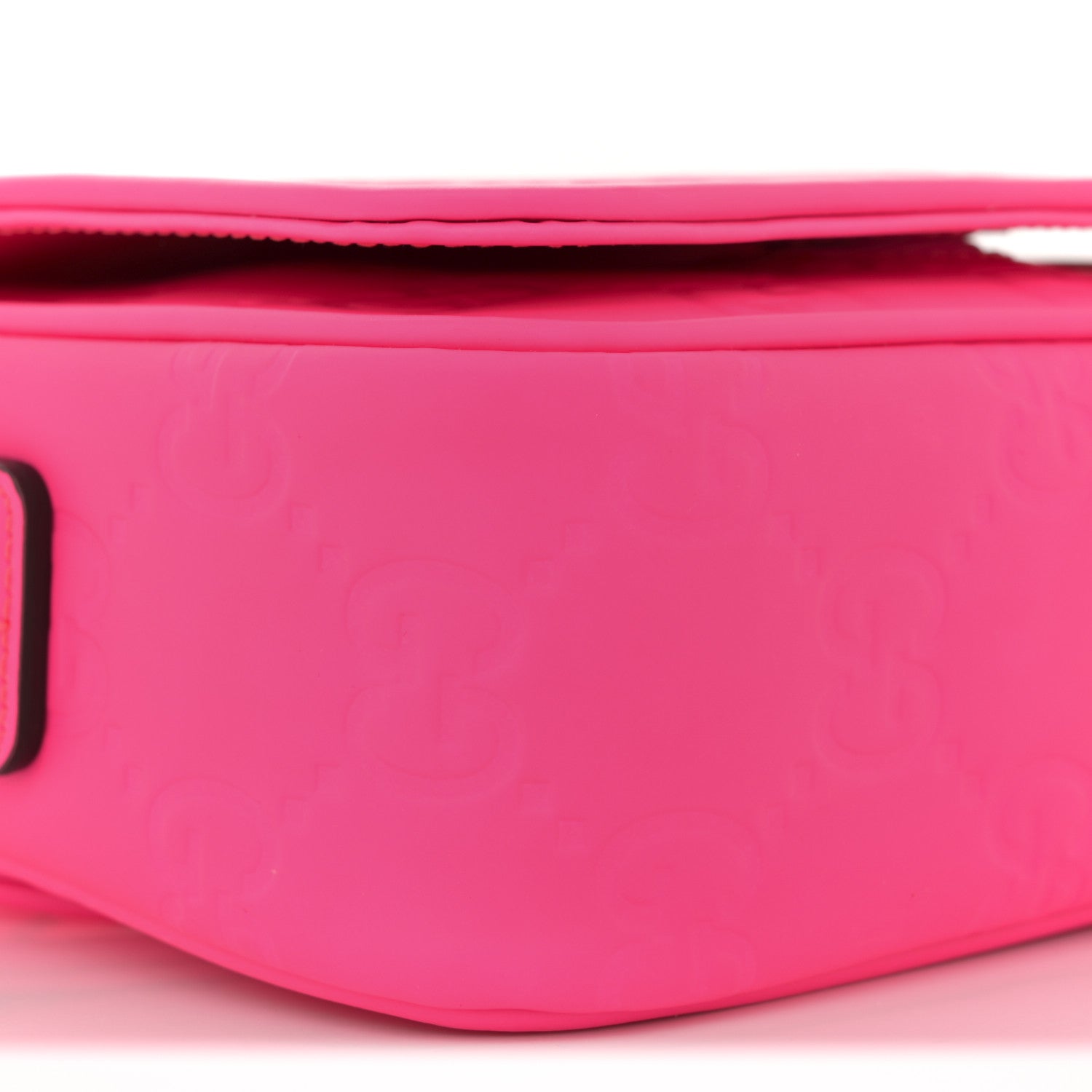 Gucci Calfskin GG Rubber Effect Super Mini Bag  Pink 9 of 10