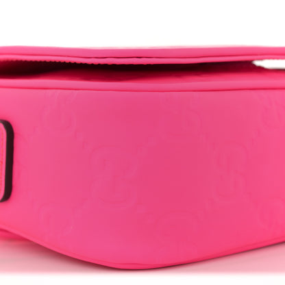 Gucci Calfskin GG Rubber Effect Super Mini Bag  Pink 9 of 10
