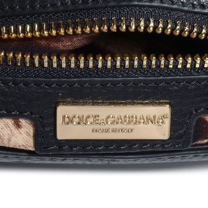Dolce & Gabbana Grained Deerskin Small Miss Sicily Satchel Black 7 of 7