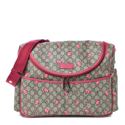 Gucci GG Supreme Monogram Rose Bud Diaper Bag Pink 1 of 11