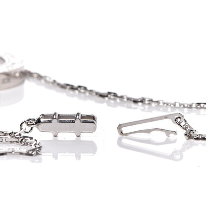 Cartier 18K White Gold Diamond LOVE Paved Necklace 8 of 9