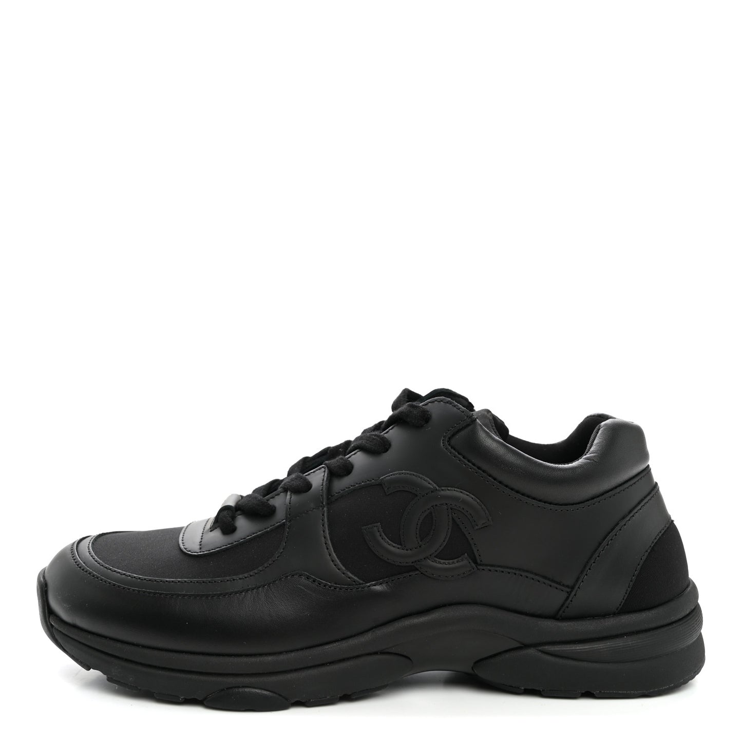 Calfskin Lambskin CC Uniform Sneakers Black 42 Black