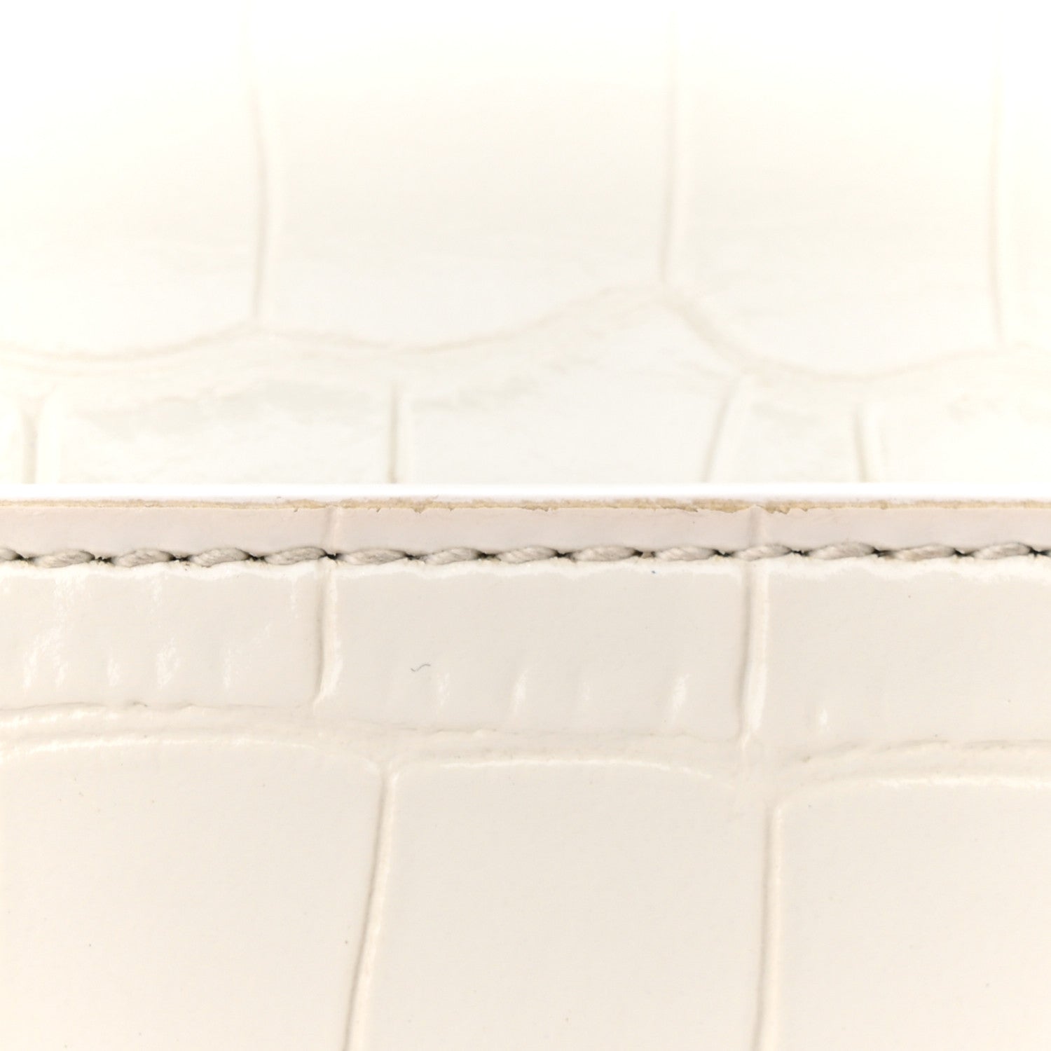 Balenciaga Shiny Calfskin Crocodile Embossed Hourglass Chain Bag White 23 of 26