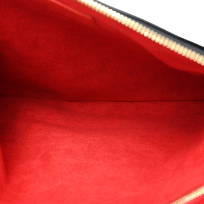 Louis Vuitton Patent Embossed Monogram Lambskin Coussin MM Black Red 5 of 15