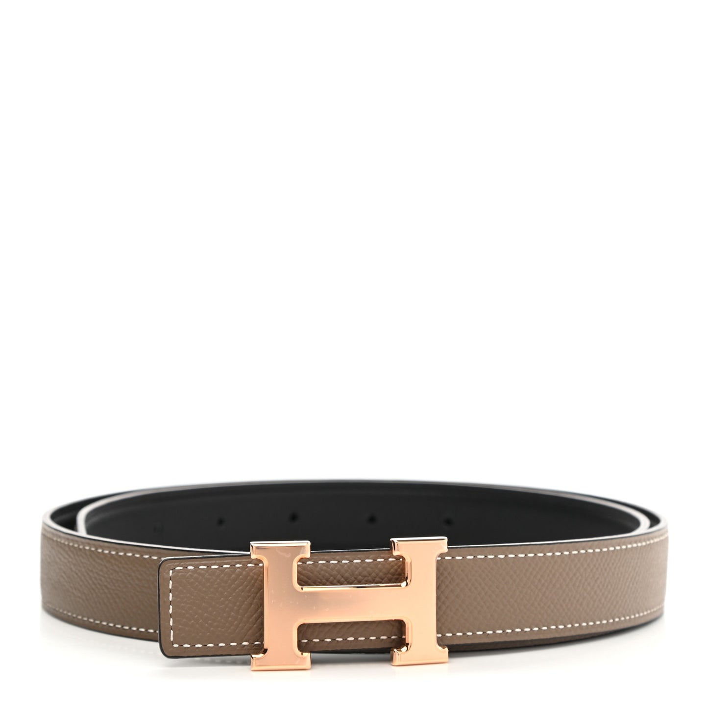Epsom Swift 24mm Mini H Belt 85 34 Etoupe Black