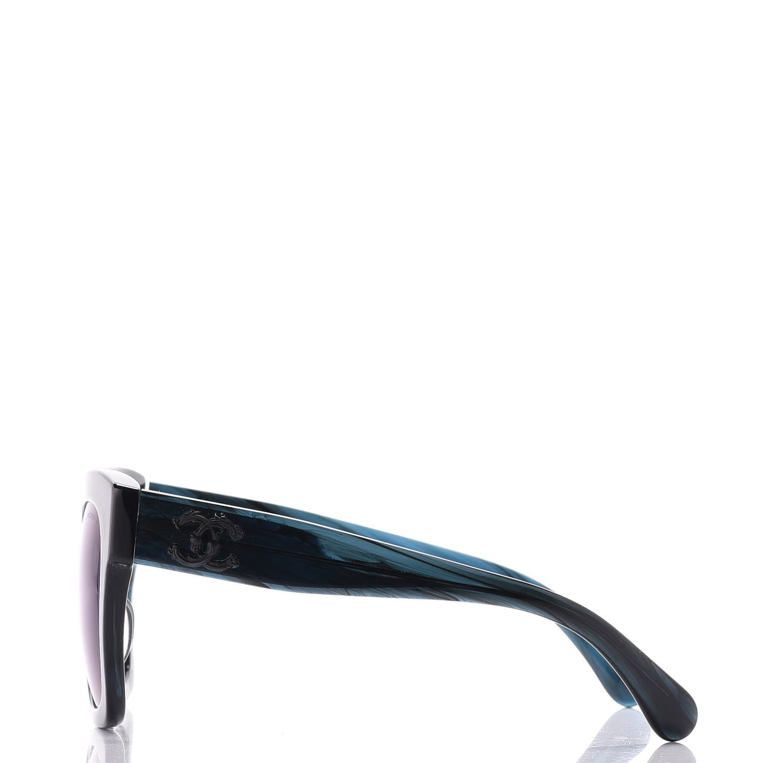 Chanel Acetate Mirror CC Fall Square Sunglasses 5357-A Dark Blue 4 of 8